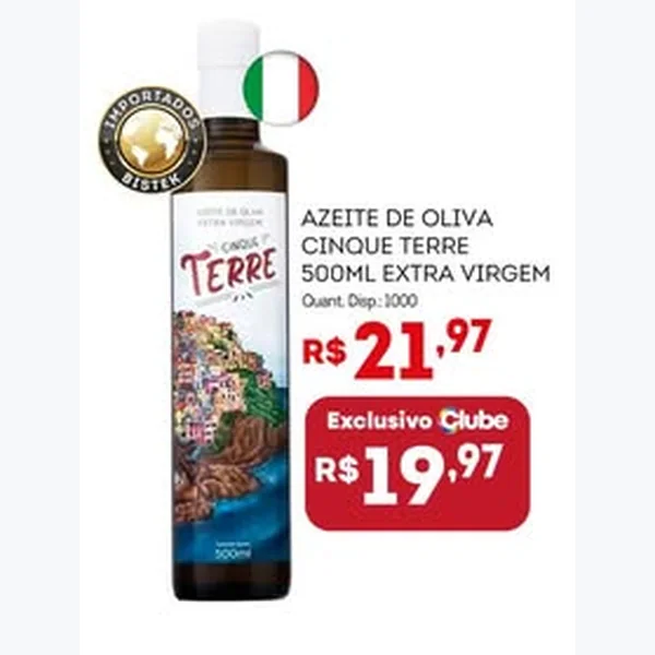 Azeite de Oliva Extra Virgem Cinque Terre 500 ml