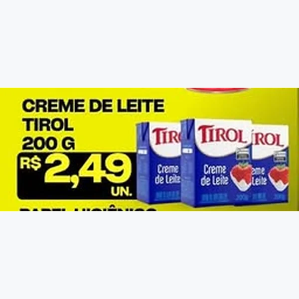 Creme de Leite Tirol 200 g