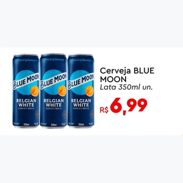 Recorte do encarte de Cerveja BLUE MOON 350 ml