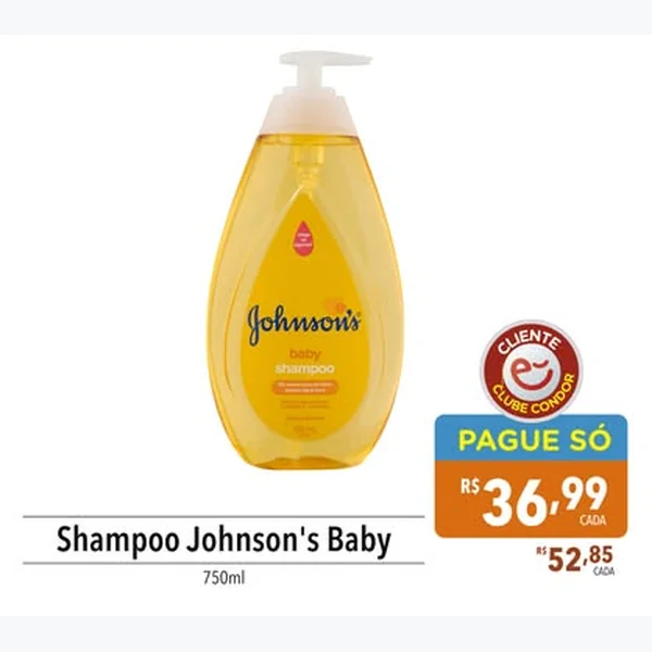 Recorte do encarte de Shampoo Johnson's Baby 750 ml