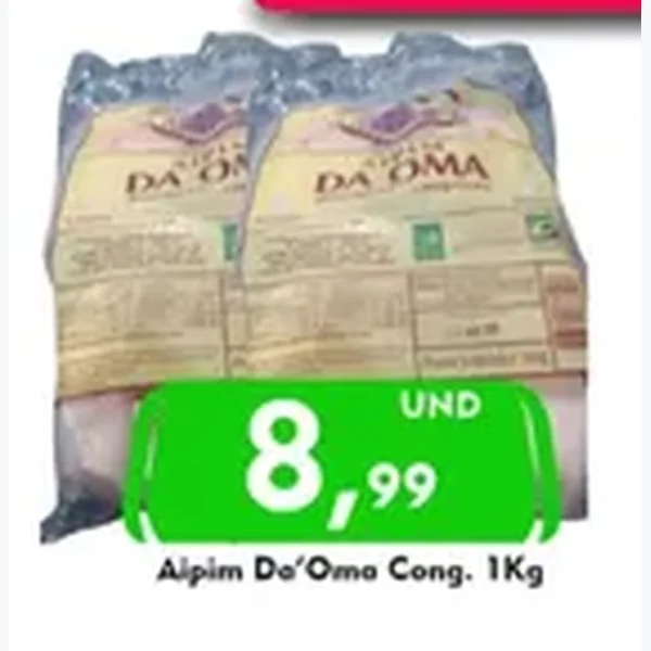 Recorte do encarte de Aipim Congelado Da'Oma 1 kg