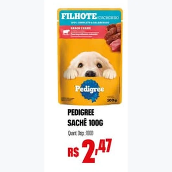 Sachê Filhote Carne Pedigree 100 g