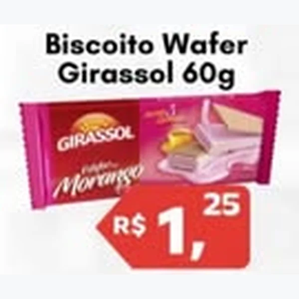 Recorte do encarte de Biscoito Wafer Girassol