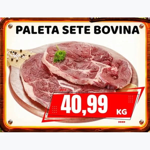 Recorte do encarte de Paleta Sete Bovina