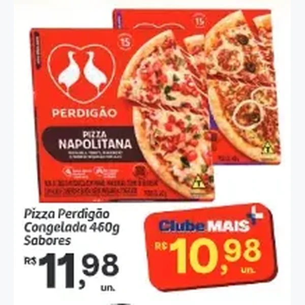 Recorte do encarte de Pizza Congelada Perdigão 460 g