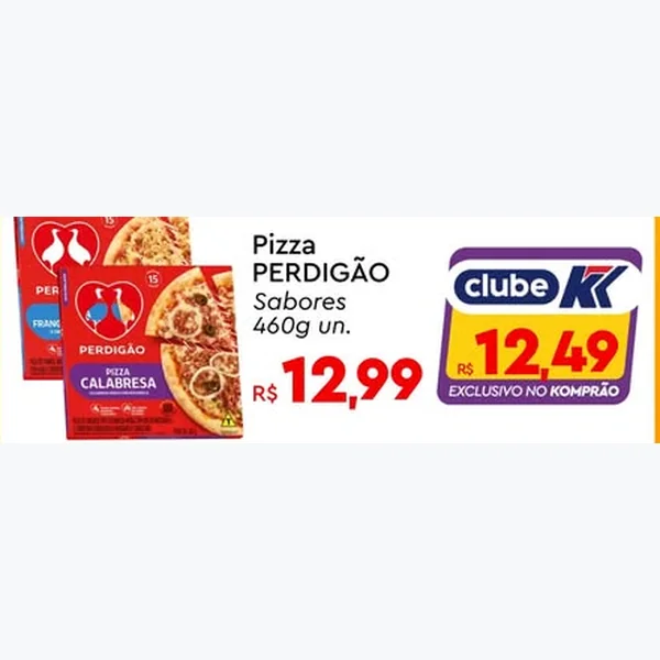 Recorte do encarte de Pizza Perdigão 460 g