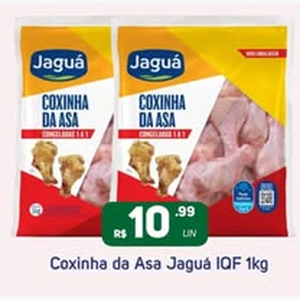 Recorte do encarte de Coxinha da Asa Iqf Jaguá 1 kg