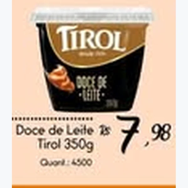 Recorte do encarte de Doce de Leite Tirol 350 g
