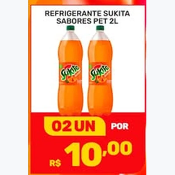 Recorte do encarte de Refrigerante Sukita 2 L