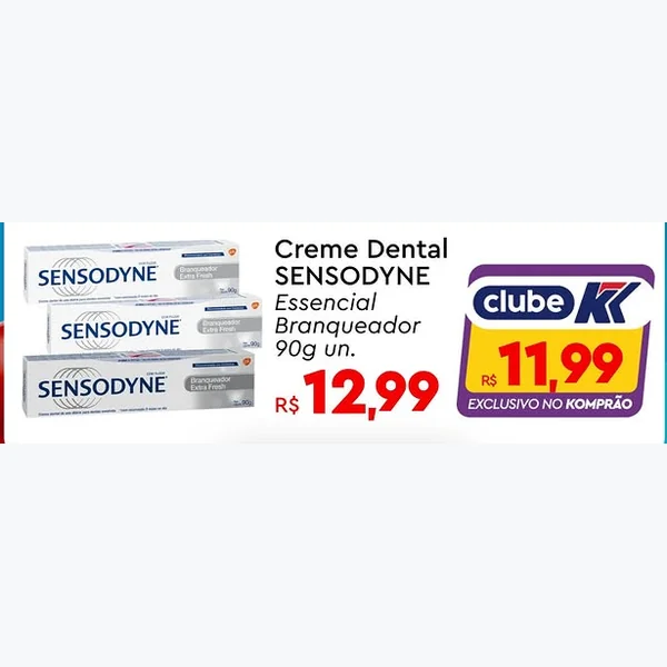Creme Dental Essencial Branqueador Sensodyne 90 g