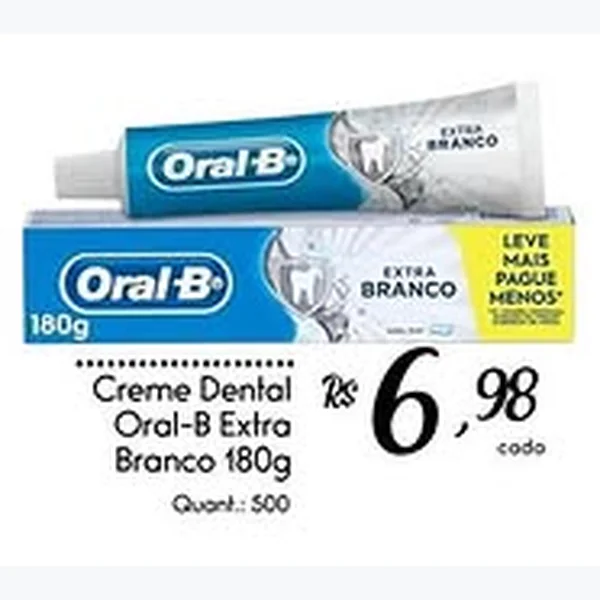 Creme Dental Extra Branco Oral-B 180 g