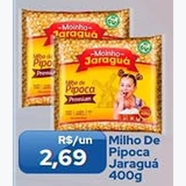 Recorte do encarte de Milho de Pipoca Jaraguá 400 g