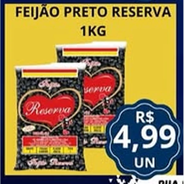 Recorte do encarte de Feijão Preto Reserva 1 kg