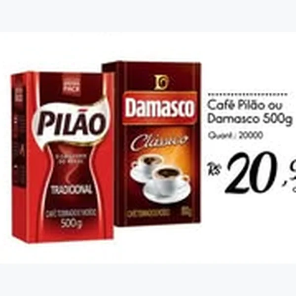 Recorte do encarte de Café Torrado e Moído Damasco 500 g