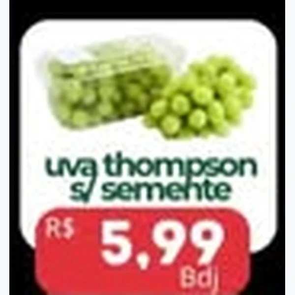 Recorte do encarte de Uva Thompson S/ Semente