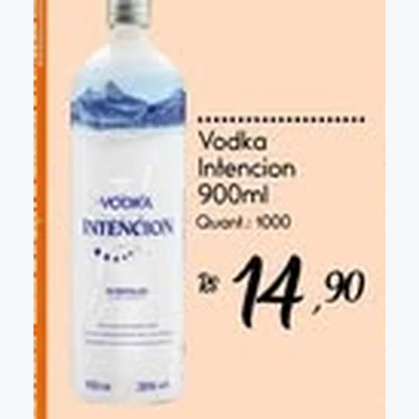 Recorte do encarte de Vodka Intencion 900 ml