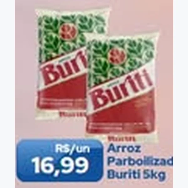 Recorte do encarte de Arroz Parboilizado Buriti 5 kg