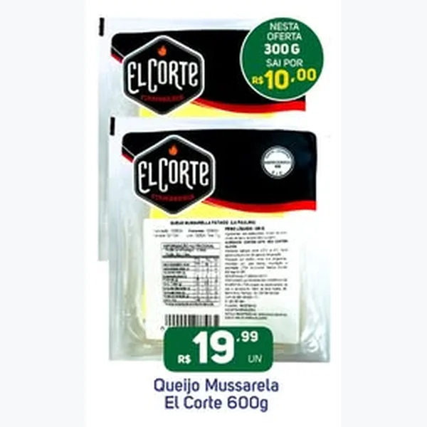 Queijo Mussarela El Corte 600 g