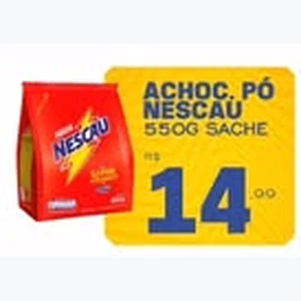 Recorte do encarte de Achocolatado em Pó Nescau 550 g