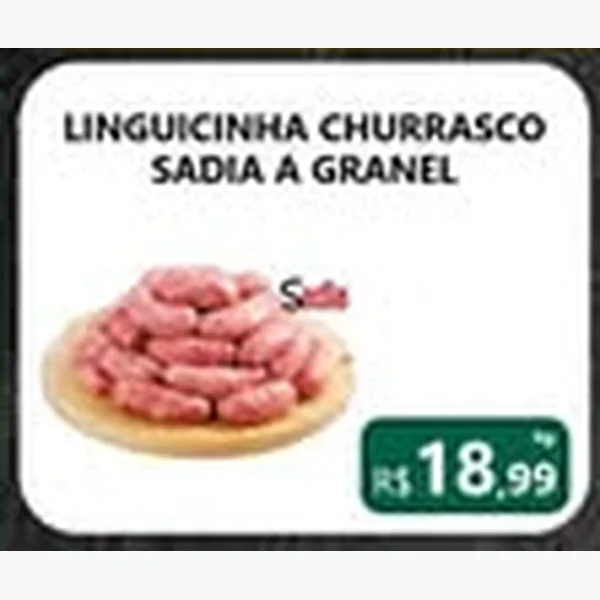 Recorte do encarte de Linguicinha Churrasco Sadia