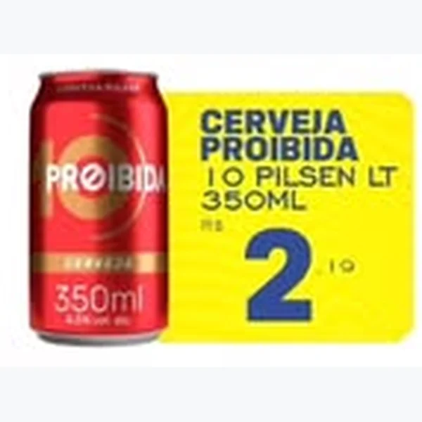 Recorte do encarte de Cerveja Pilsen Proibida 350 ml