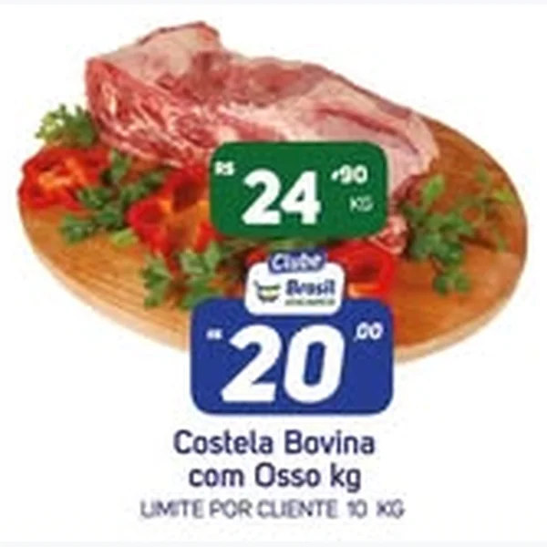 Recorte do encarte de Costela Bovina com Osso