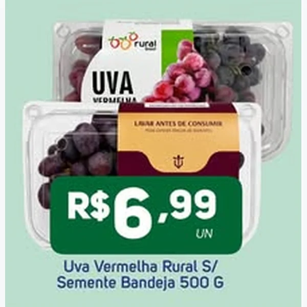 Uva Vermelha sem Semente Rural 500 g