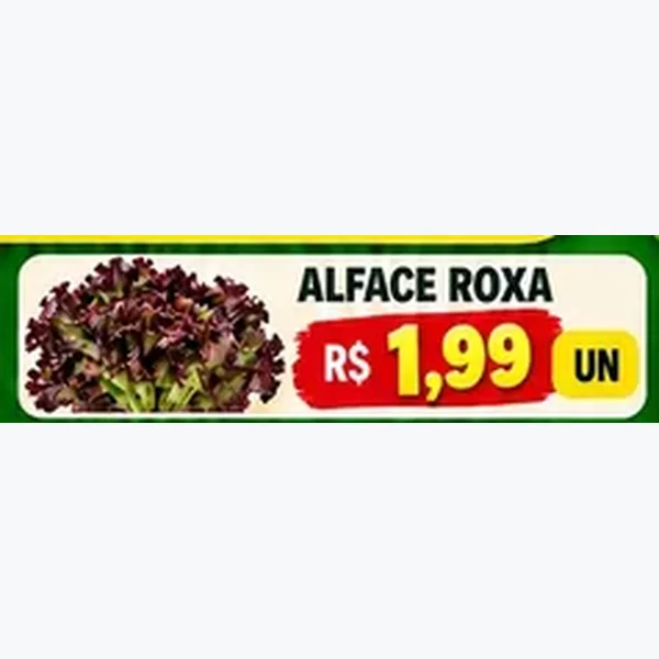 Recorte do encarte de Alface Roxa