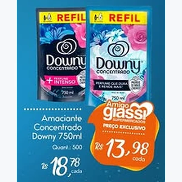 Recorte do encarte de Amaciante Concentrado Downy 750 ml
