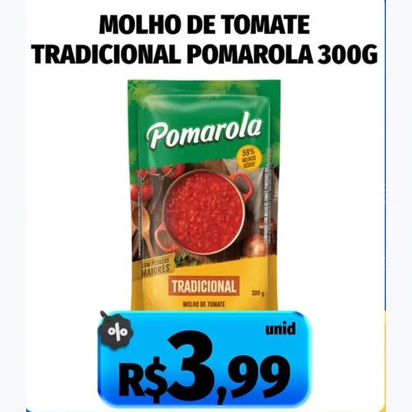 Molho de Tomate Tradicional Pomarola 300 g