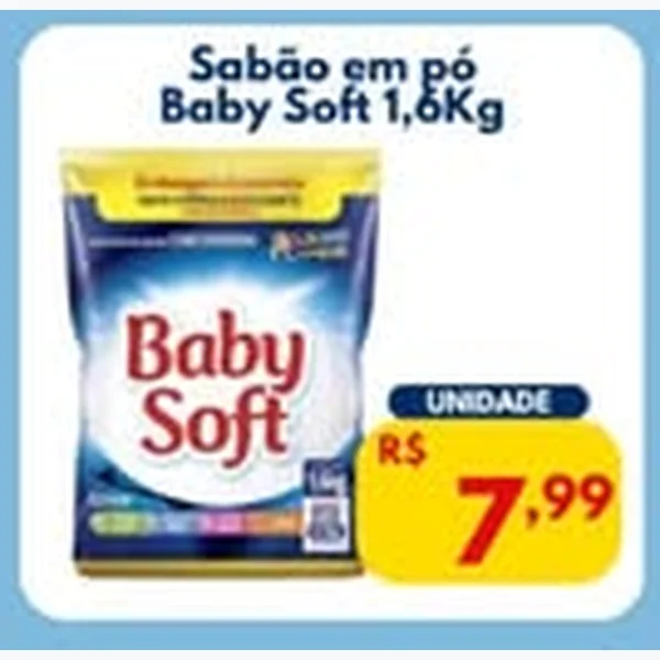 Sabão em Pó Baby Soft 1,6 kg