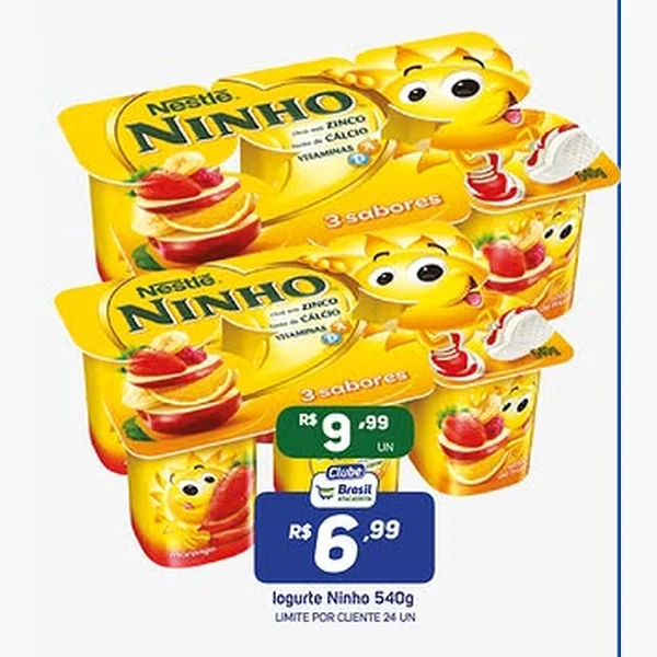 Recorte do encarte de Iogurte Nestlé Ninho 540 g