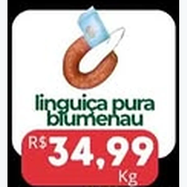 Recorte do encarte de Linguiça Pura Blumenau
