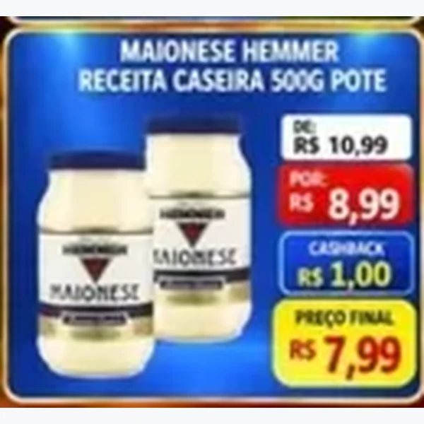 Maionese Receita Caseira Hemmer 500 g