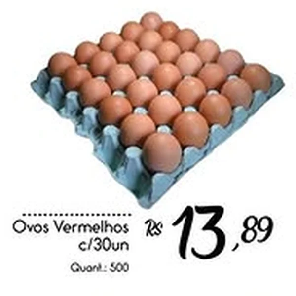 Recorte do encarte de Ovos Vermelhos 30 un