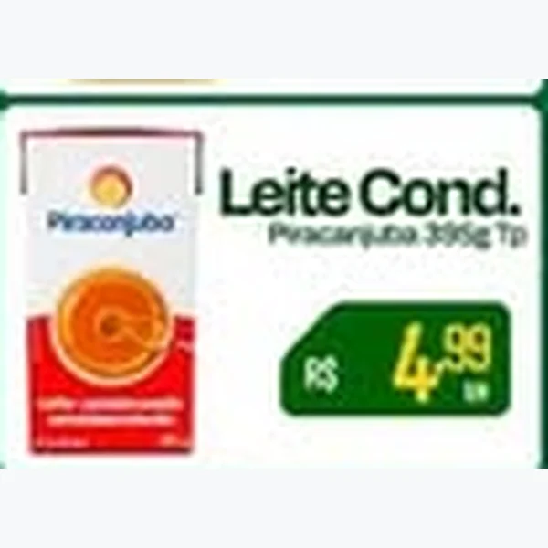 Recorte do encarte de Leite Condensado Piracanjuba 395 g