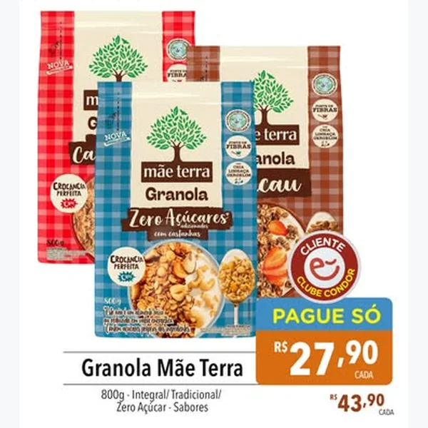 Granola Zero Açúcar Mãe Terra 800 g