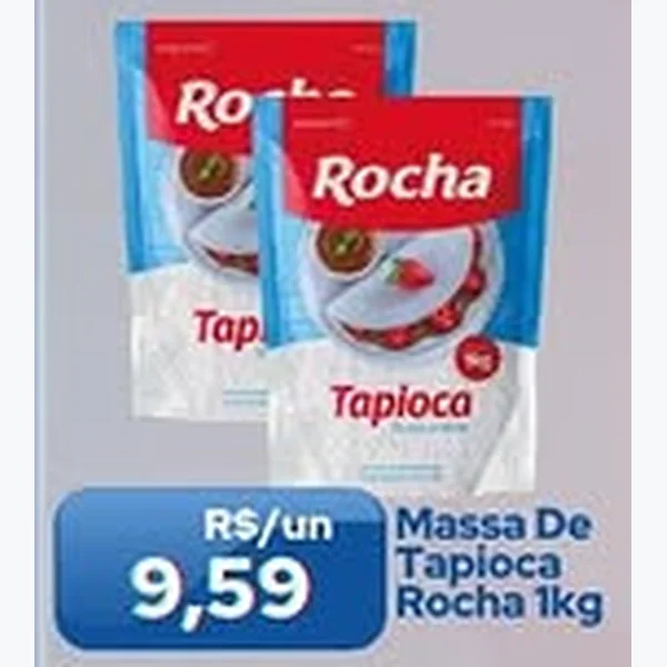 Recorte do encarte de Massa de Tapioca Rocha 1 kg