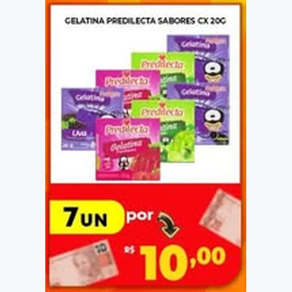 Recorte do encarte de Gelatina Predilecta 20 g