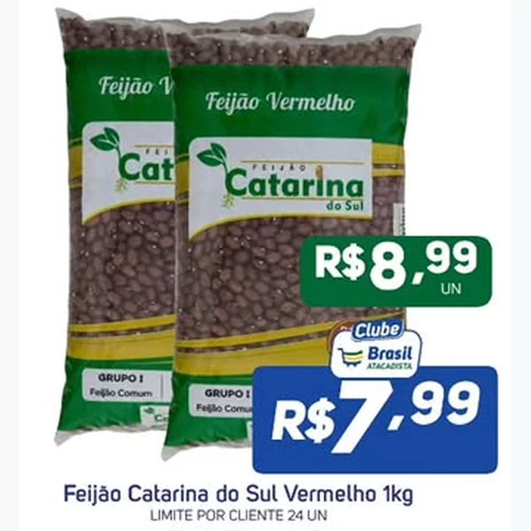 Recorte do encarte de Feijão Vermelho Catarina do Sul 1 kg