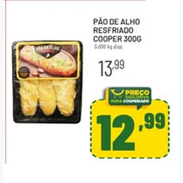 Pão de Alho Resfriado Cooper 300 g