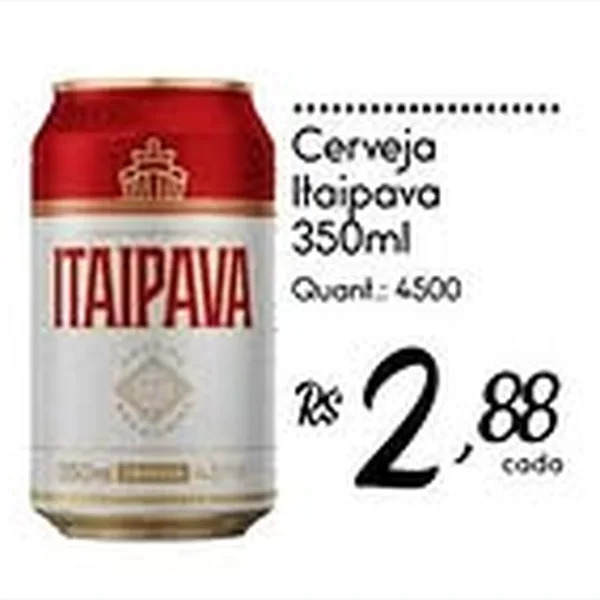 Recorte do encarte de Cerveja Itaipava 350 ml