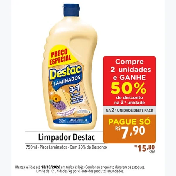 Limpador Laminados Destac 750 ml