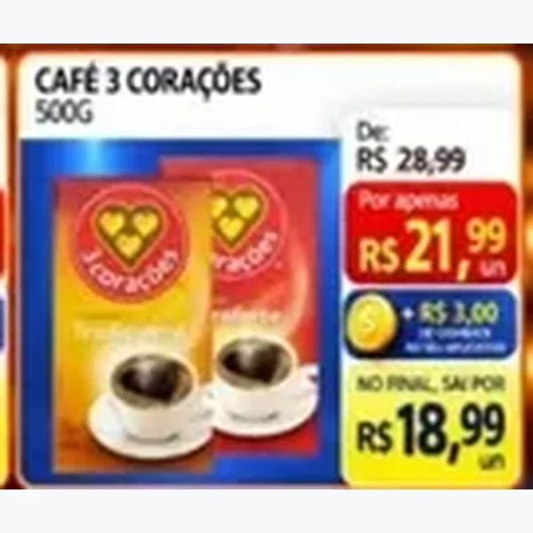 Recorte do encarte de Café 3 Corações
