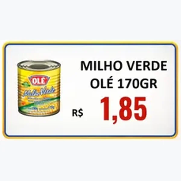 Recorte do encarte de Milho Verde Olé 170 g