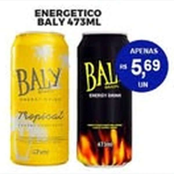 Recorte do encarte de Energético Tropical Baly 473 ml