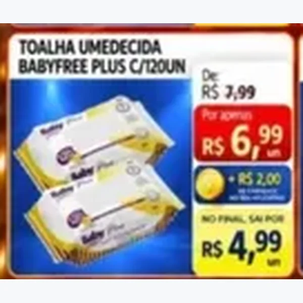 Toalha Umedecida Babyfree Plus 120 un