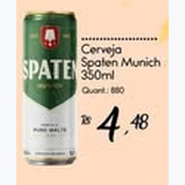 Recorte do encarte de Cerveja Munich Spaten 350 ml