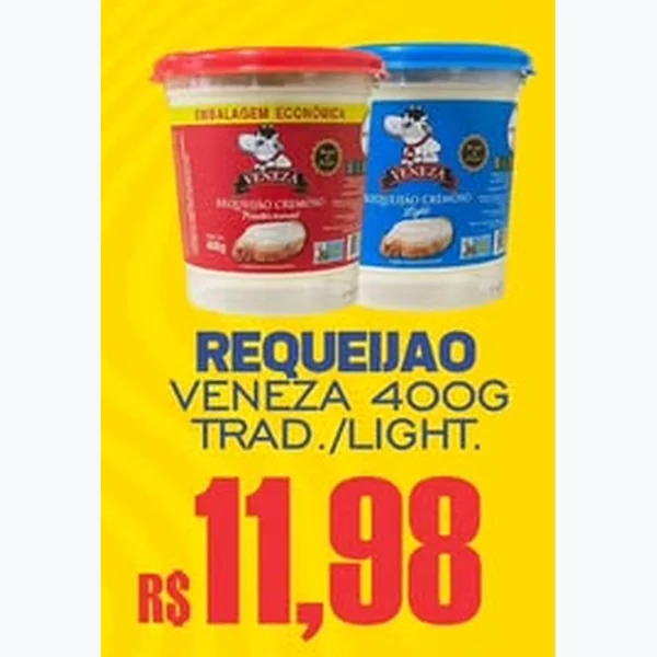 Requeijão Cremoso Light Veneza 400 g