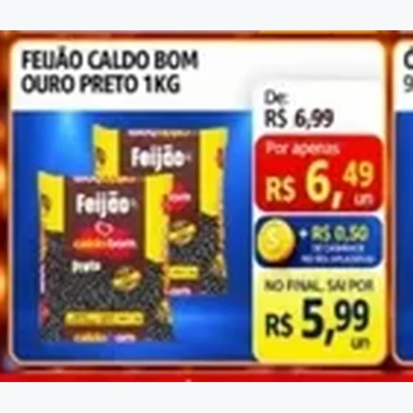 Recorte do encarte de Feijão Caldo Bom Ouro Preto